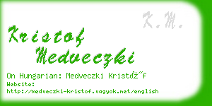 kristof medveczki business card